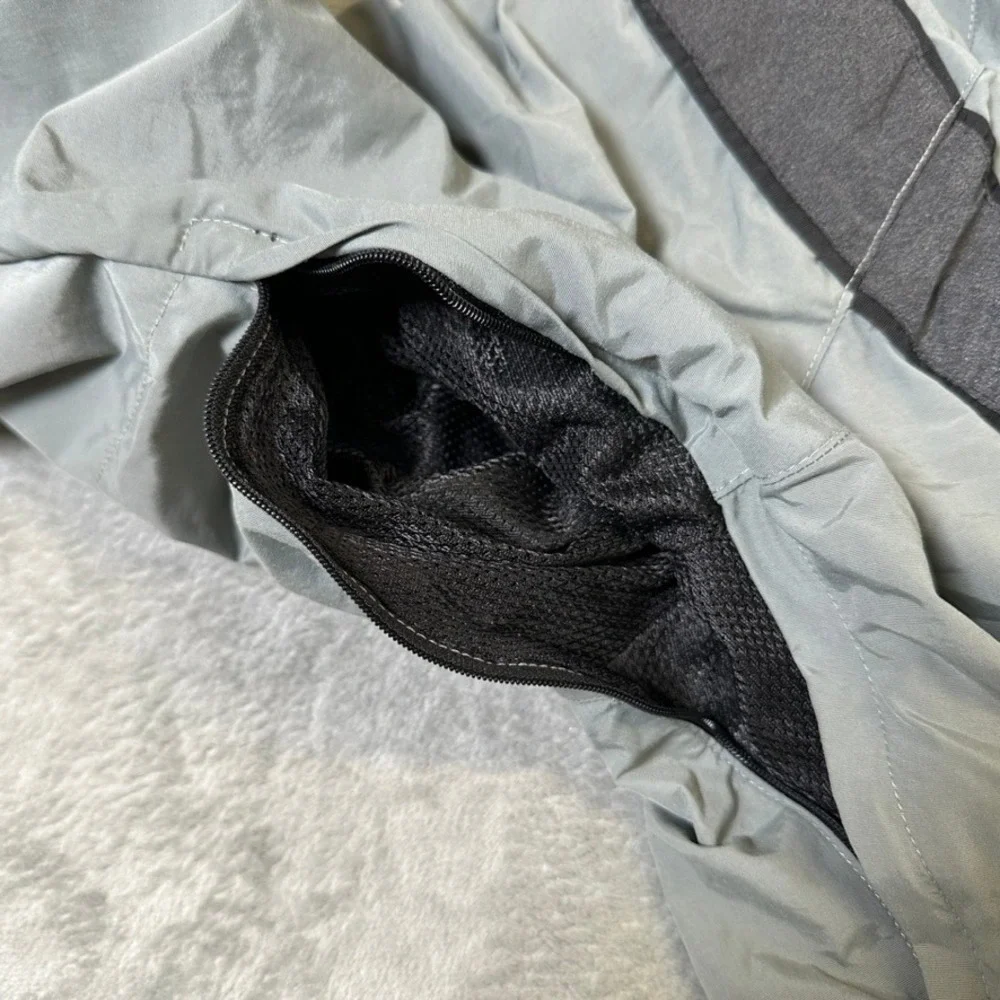 US Army IPFU Jacket Medium Short Grey Nylon Reflective Training Windbreaker